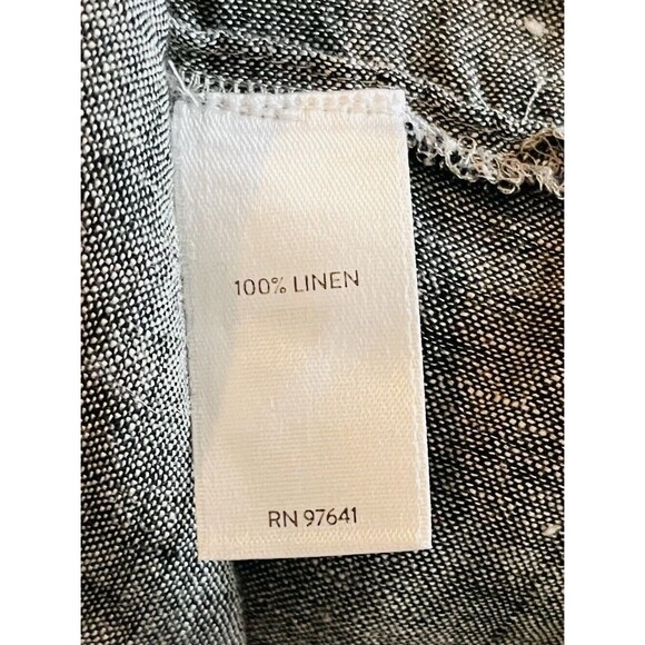 J. Jill Love Linen Women's Button Top Blouse Size M 100% Linen Gray - Picture 7 of 8